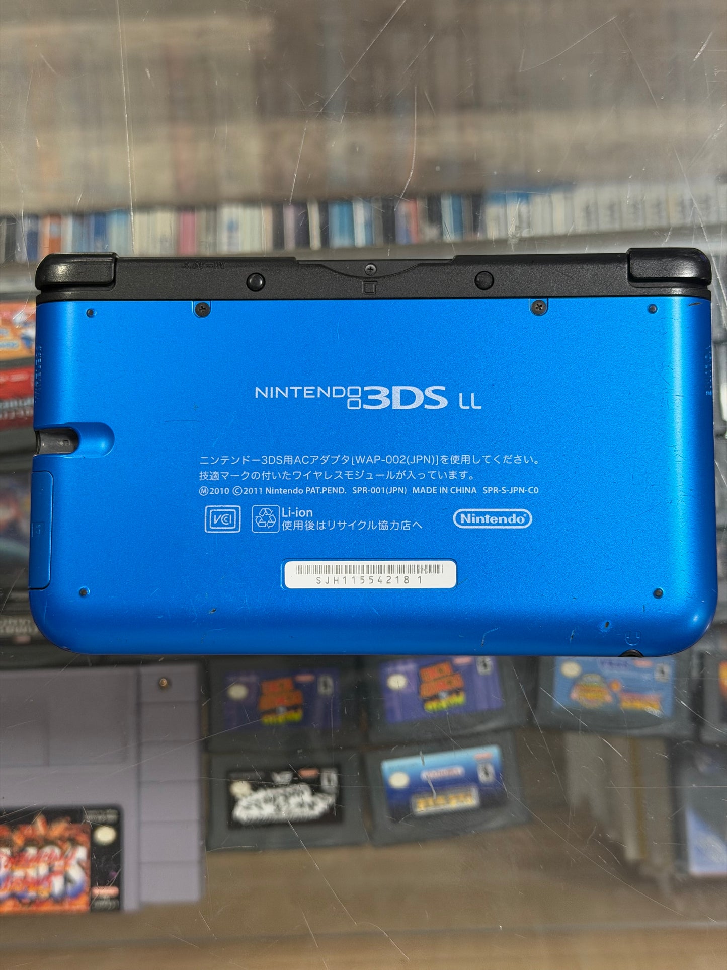 Blue Nintendo 3DS XL Handheld System With Charger (Region Free)(JAPANESE TO US)