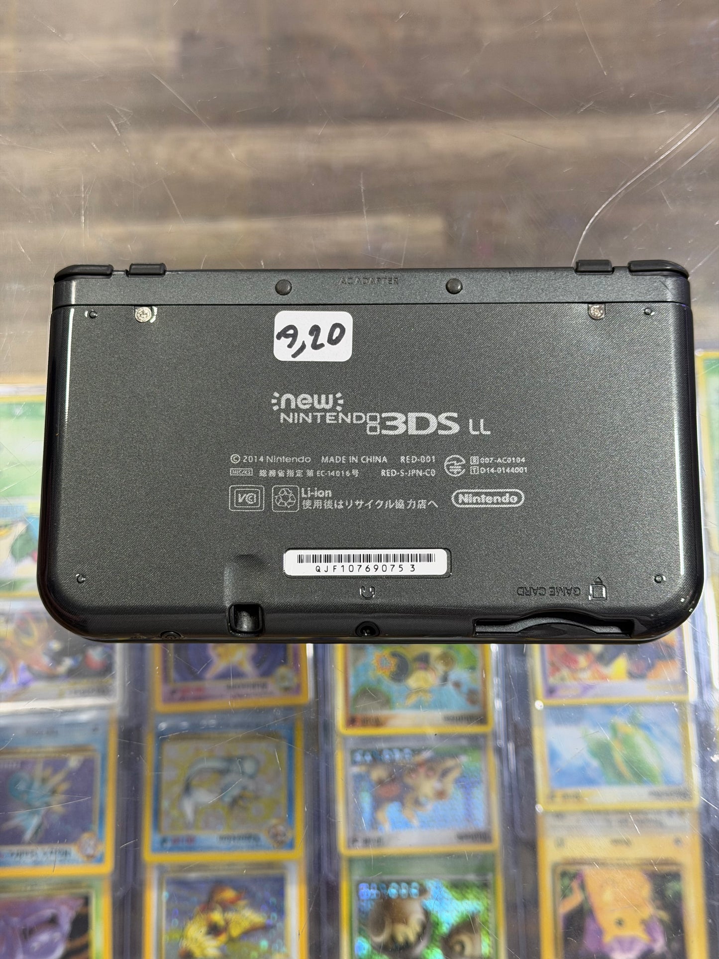 (753) Black “New” Nintendo 3DS XL Handheld System With Charger (Region Free)(JAPANESE TO US) (Top IPS, Yellowing Bottom Screen)