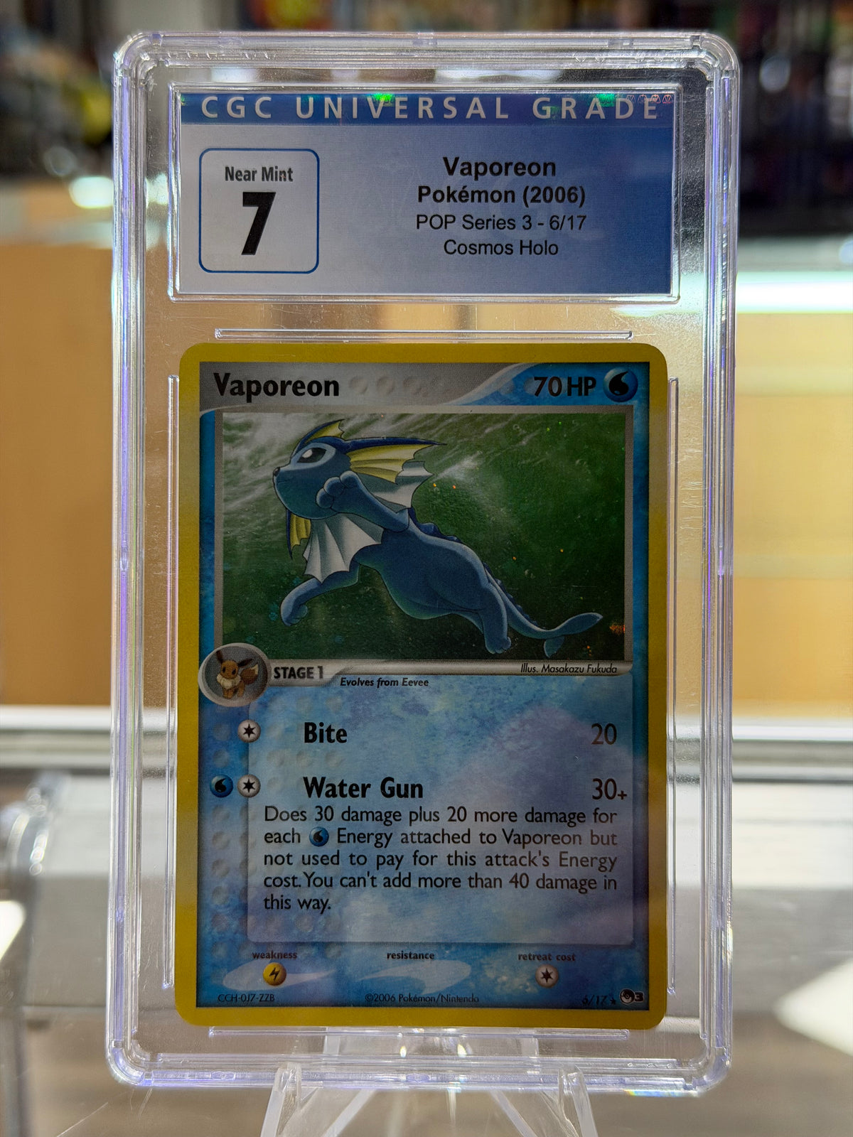 Vaporeon Pop Series 3 Holo CGC 7