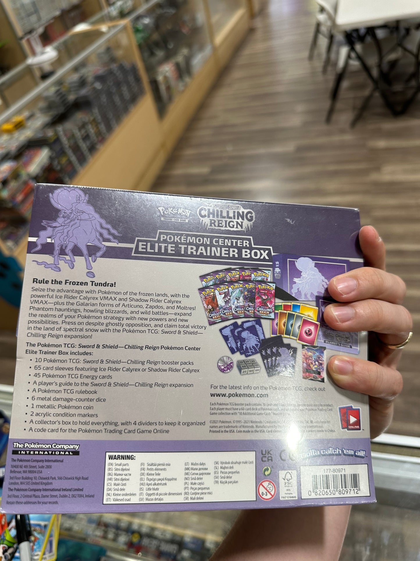 Chilling Reign Pokemon Center Elite Trainer Box [Shadow Rider Calyrex] (Exclusive) - SWSH06: Chilling Reign (SWSH06) NEW