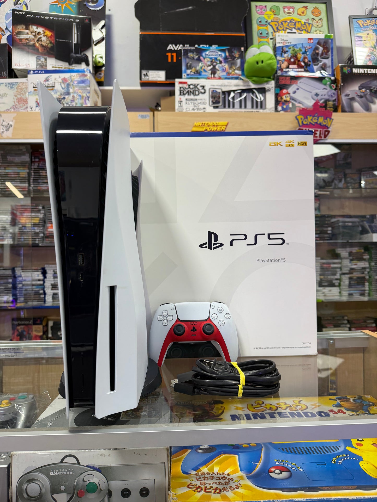 Playstation 5 System (Disc Version) with Original Box One Controller and All Wires