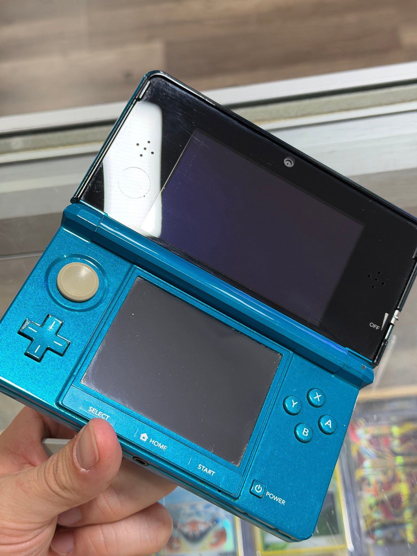 (155) Blue Nintendo 3DS Handheld System With Charger (Region Free)(JAPANESE TO US)