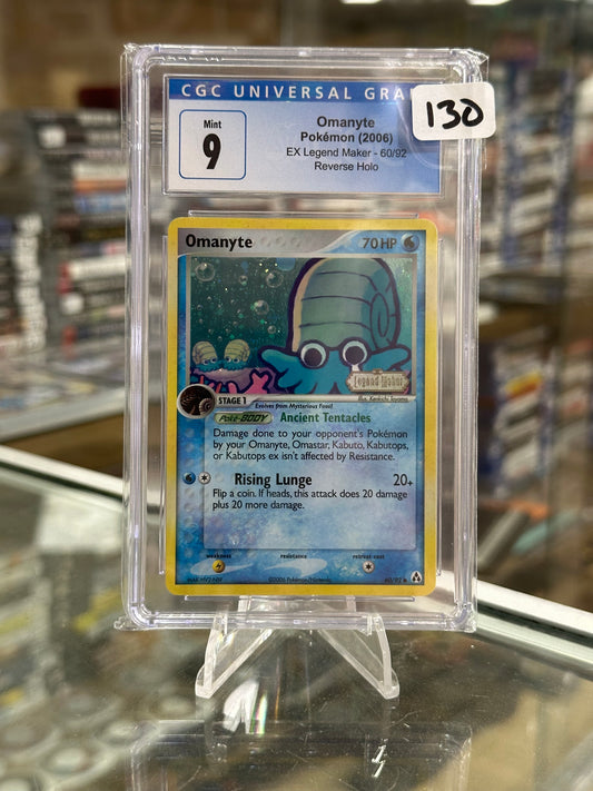 Omanyte - EX Legend Maker Reverse Foil 60/92 CGC 9 Pokemon Card Not PSA