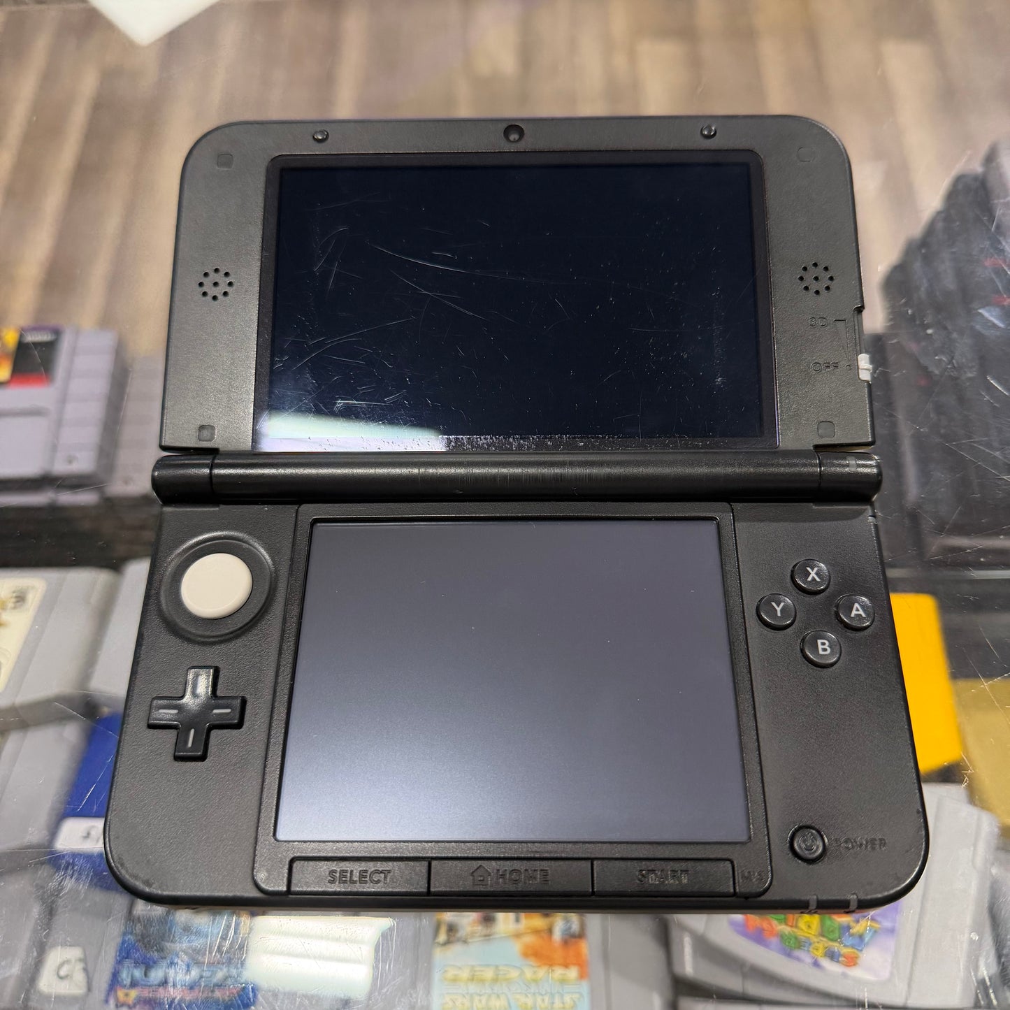 Black Nintendo 3DS XL Handheld System With Charger (Region Free)(JAPANESE TO US)