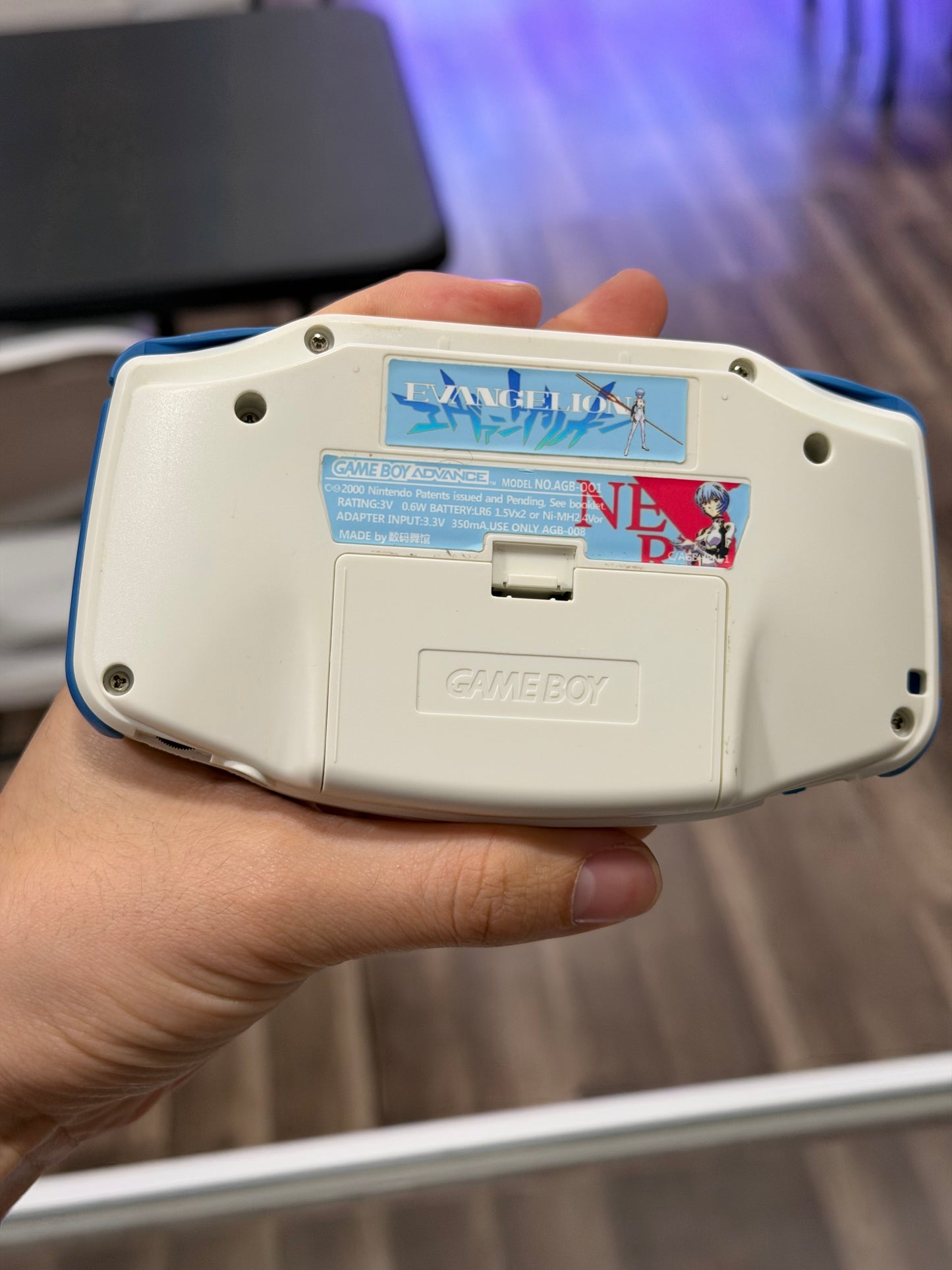 Custom Evangelion Nintendo Gameboy Advance Handheld System with Brighter Screen