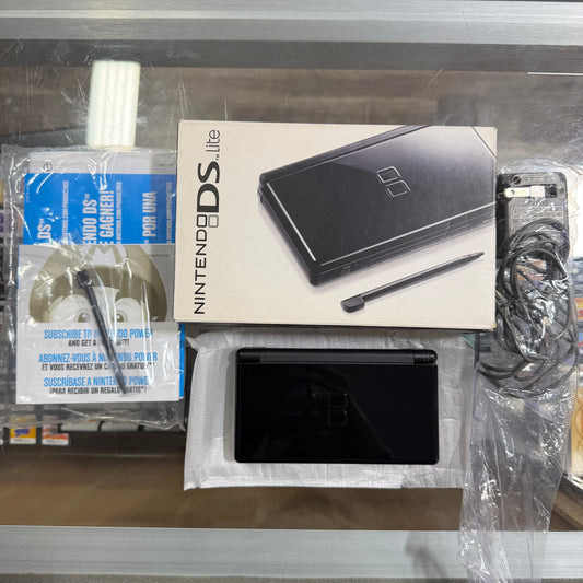 Black Nintendo DS Lite Handheld System with Box and Charger