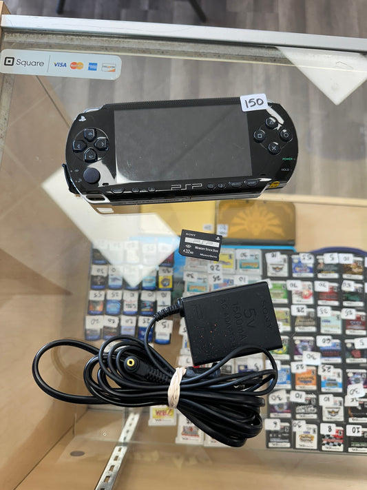 PlayStation Portable PSP 1000 with charger and memory stick