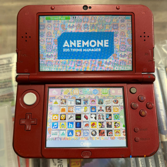 New Nintendo 3DS LL Metallic Red JP Nintendo 3DS [Pre Installed Games] [Charger Included]