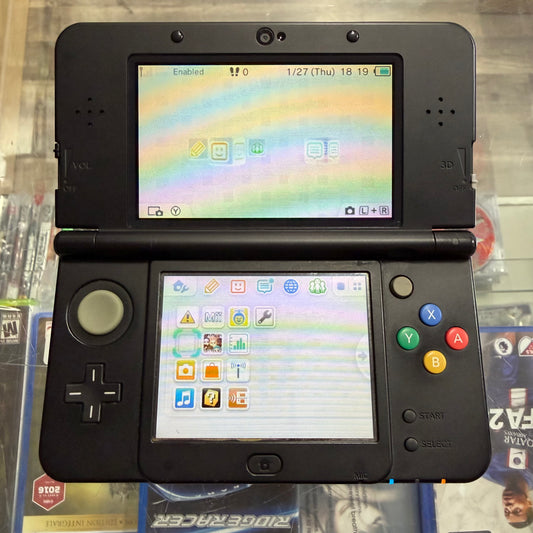 Black New Nintendo 3DS Handheld System With Charger (Region Free) (JAPANESE TO US)