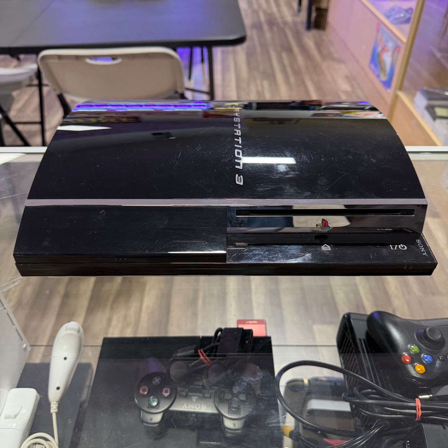 PlayStation 3 Backwards Compatible Model with Controller, Wires, and Box