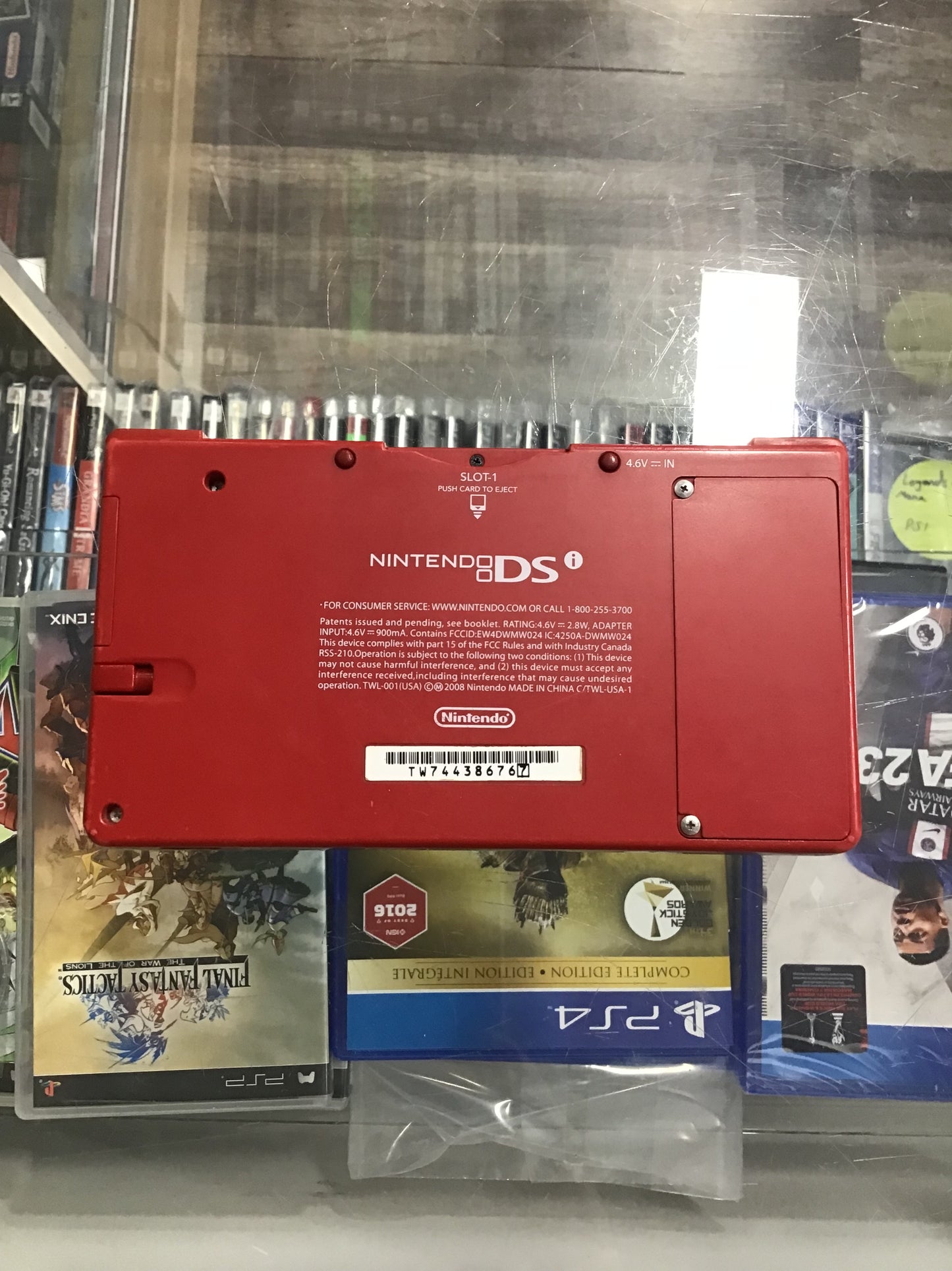 Red Nintendo DSi Handheld System with Charger & Stylus