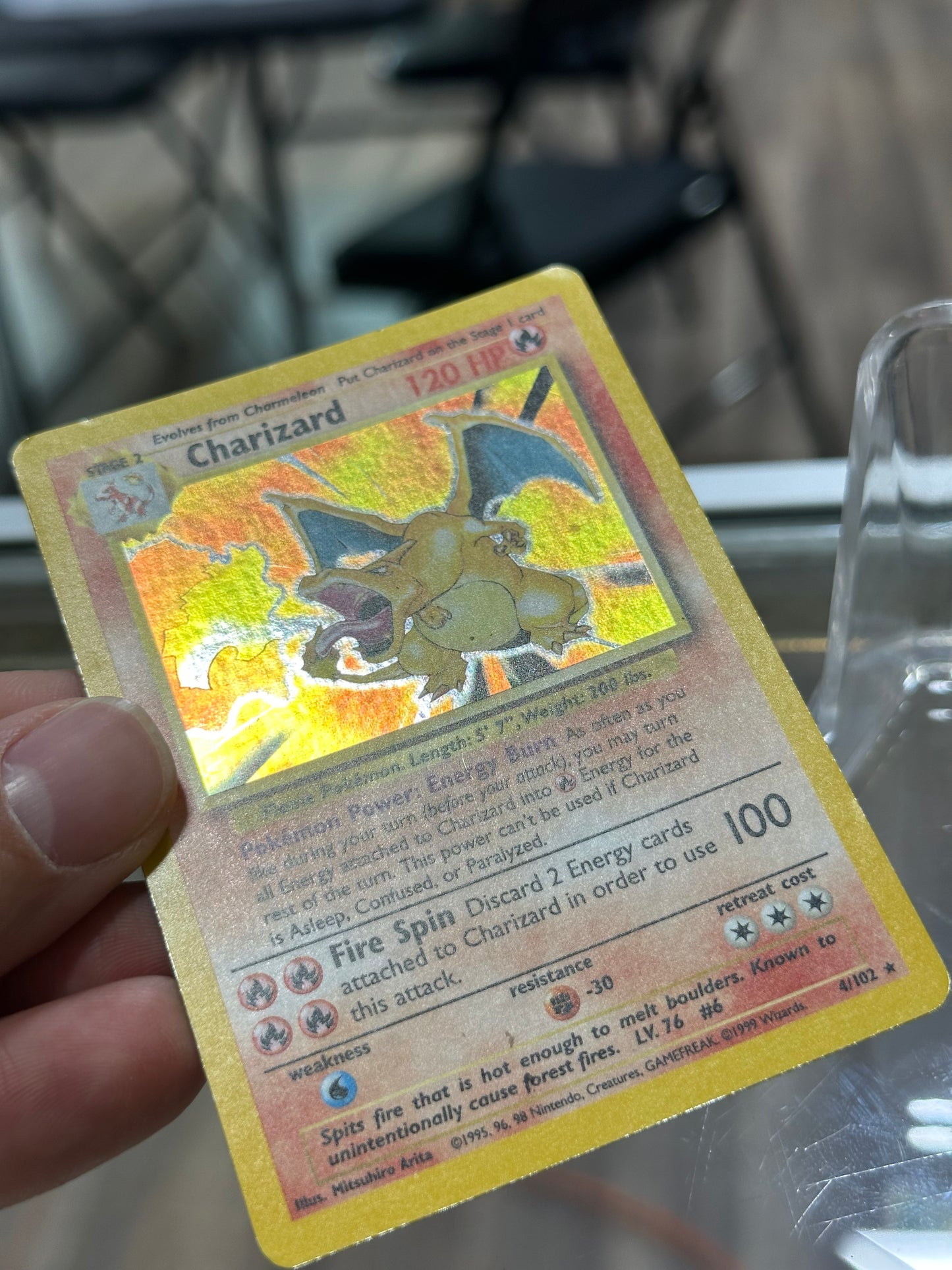 Charizard - Base Set 4/102 - Heavily Played