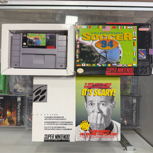 Championship Soccer '94 Super Nintendo