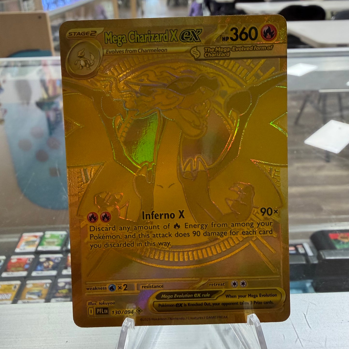 Mega Charizard X ex - 130/094 - ME02: Phantasmal Flames (NM)