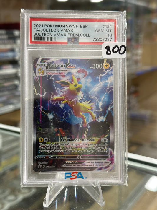 Pokemon Jolteon VMAX SWSH Premium Collection Promo SWSH184 GEM MINT PSA 10
