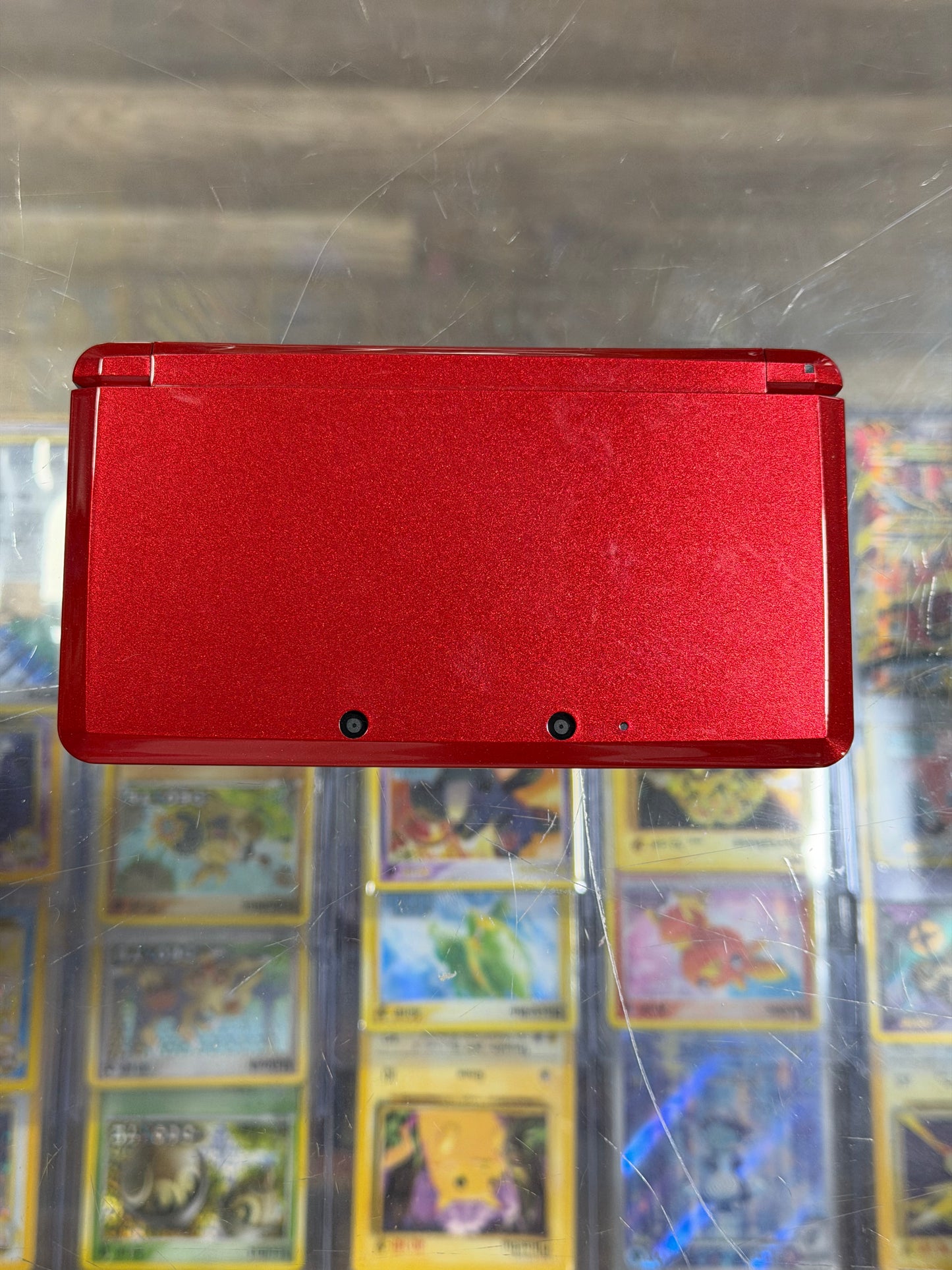 (996) Red Nintendo 3DS Handheld System With Charger (Region Free)(JAPANESE TO US)