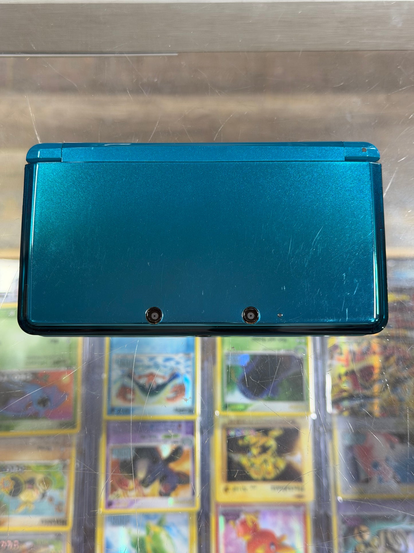 (155) Blue Nintendo 3DS Handheld System With Charger (Region Free)(JAPANESE TO US)