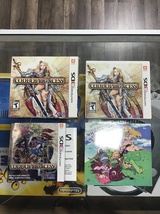 Code of Princess Nintendo 3DS Case and Manual ONLY
