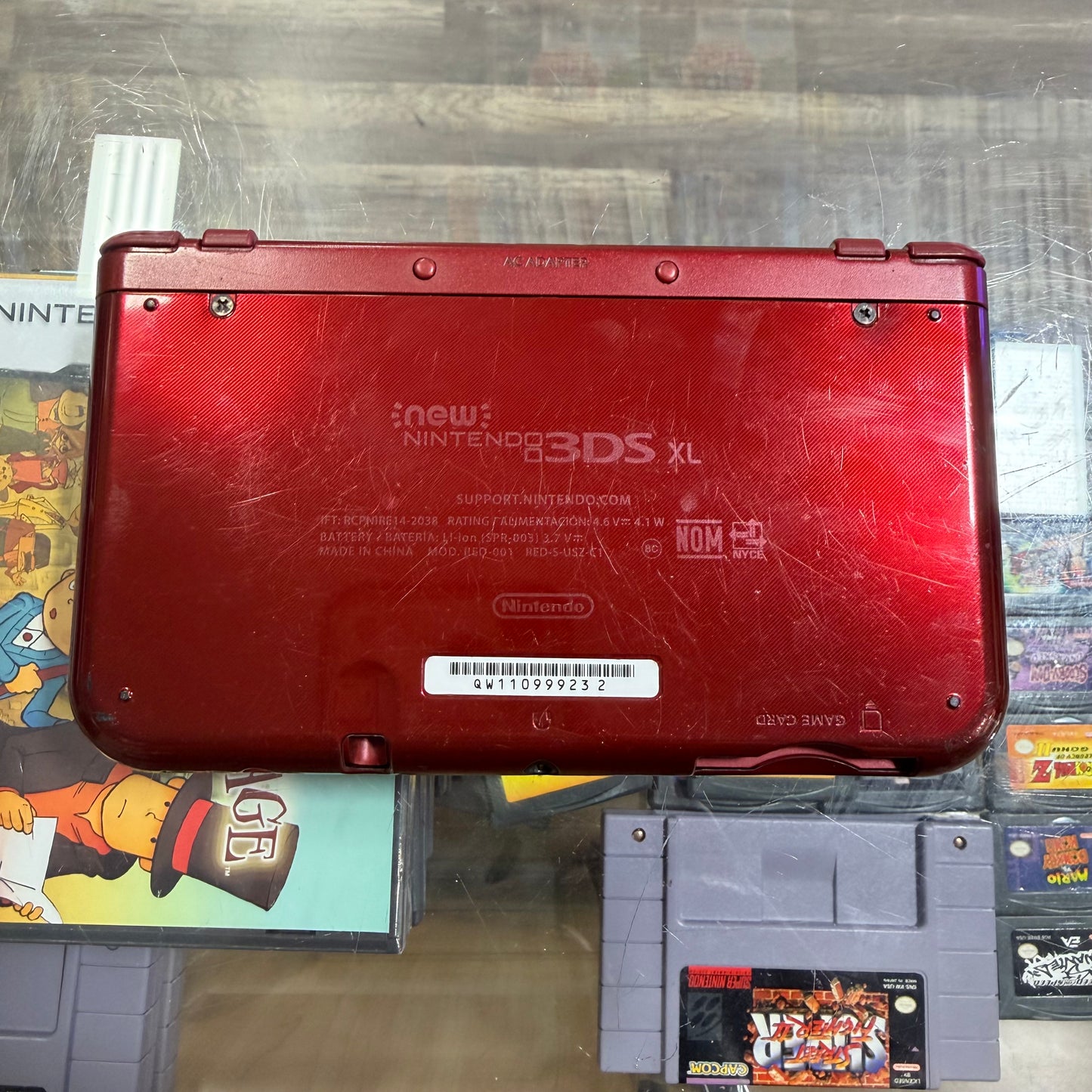 New Nintendo 3DS XL Red Nintendo 3DS (Charger included)