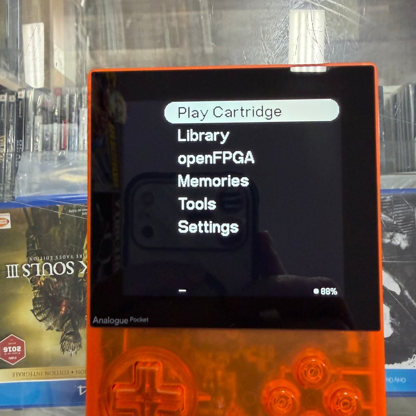 Analogue Pocket [Transparent Orange] GameBoy (with protective case)