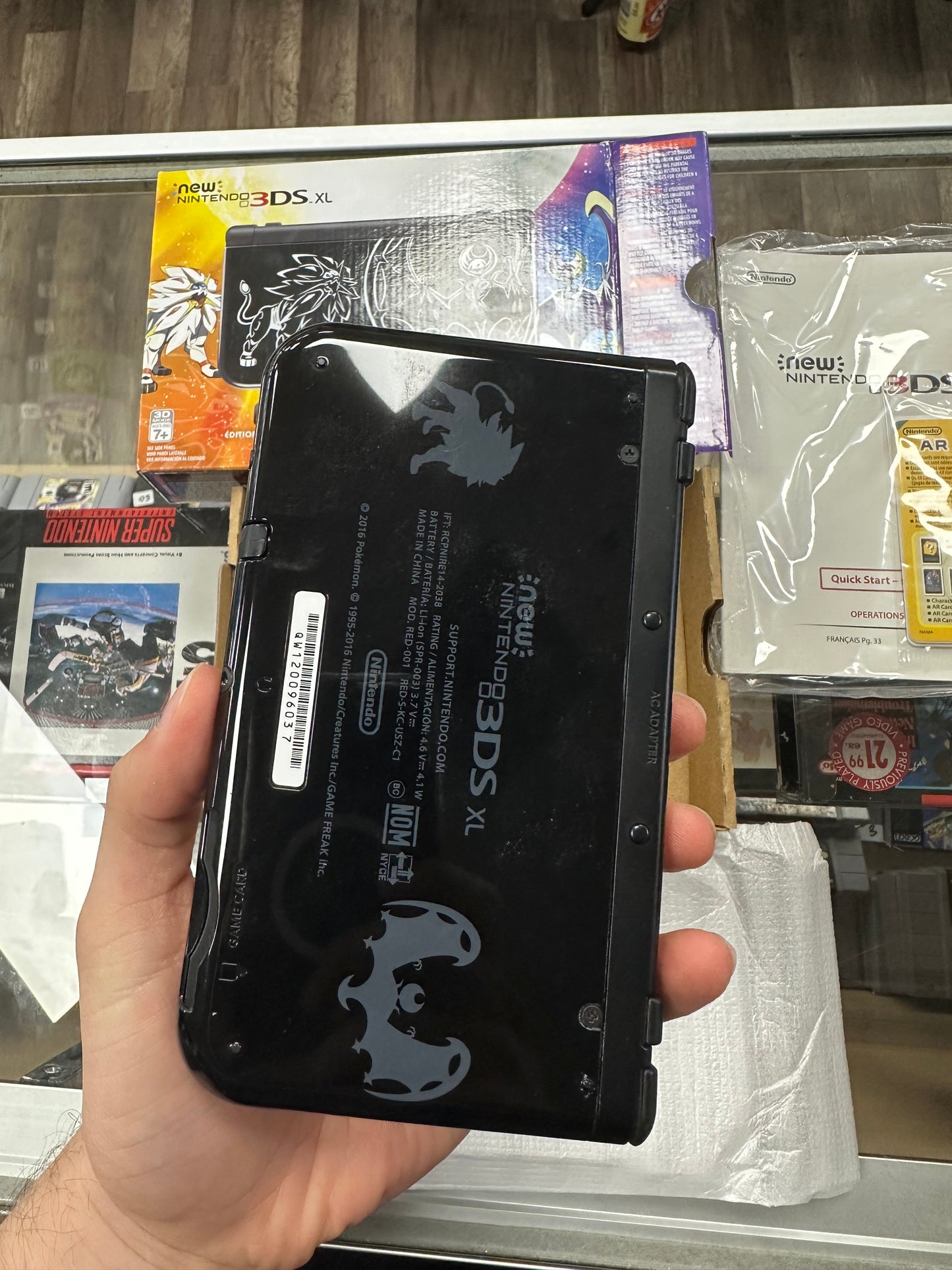 New Nintendo 3DS XL Solgaleo Lunala Black Edition CIB Great Condition