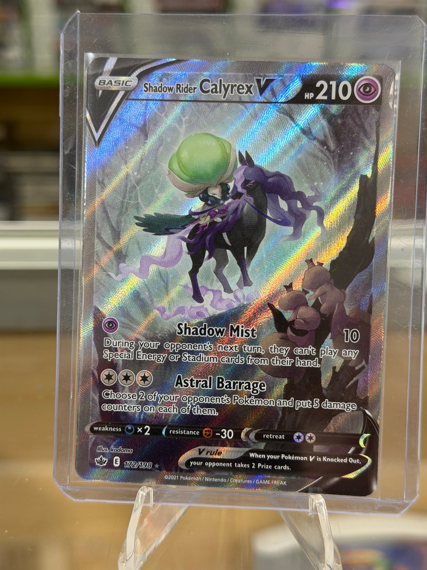 Shadow Rider Calyrex V (Alternate Full Art) - SWSH06: Chilling Reign
