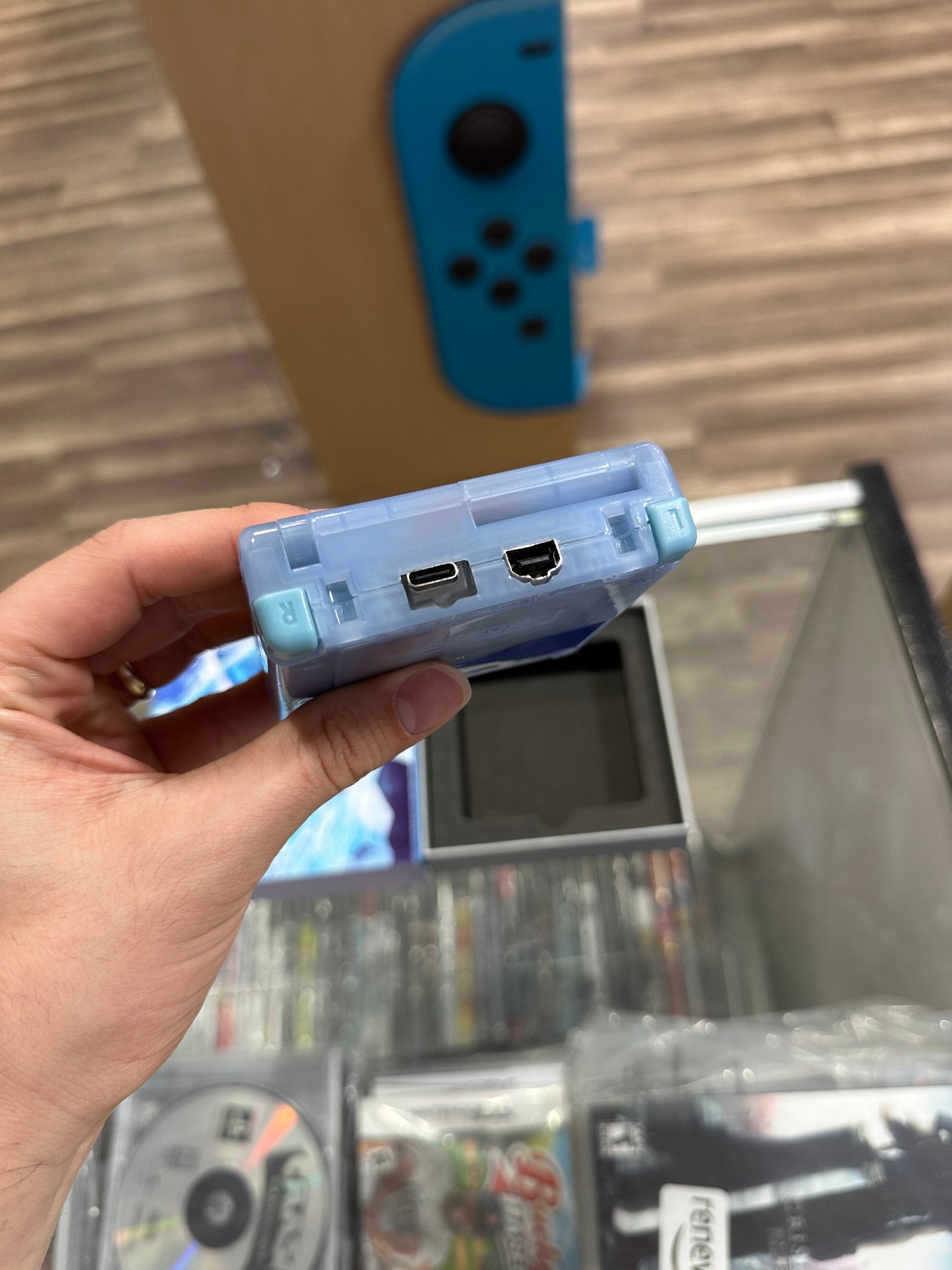 Nintendo Gameboy Advance SP Lugia Themed IPS mod and USB-C mod