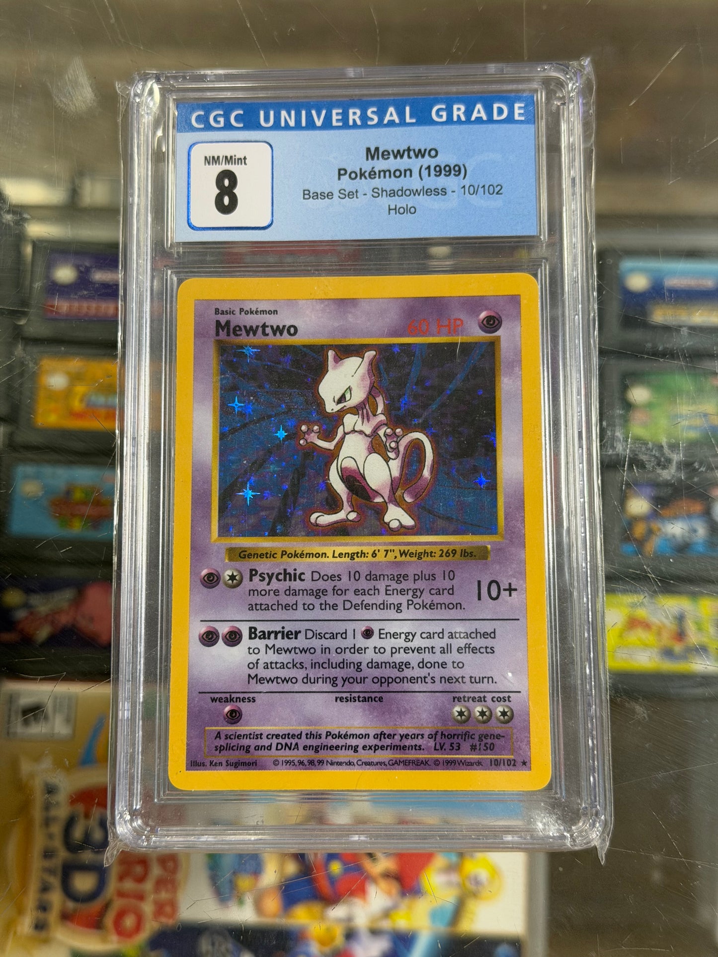 Mewtwo Shadowless Base Set CGC 8
