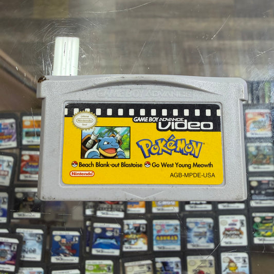 GBA Video Pokemon Beach Blank-Out Blastoise And Go West Young Meowth GameBoy Advance