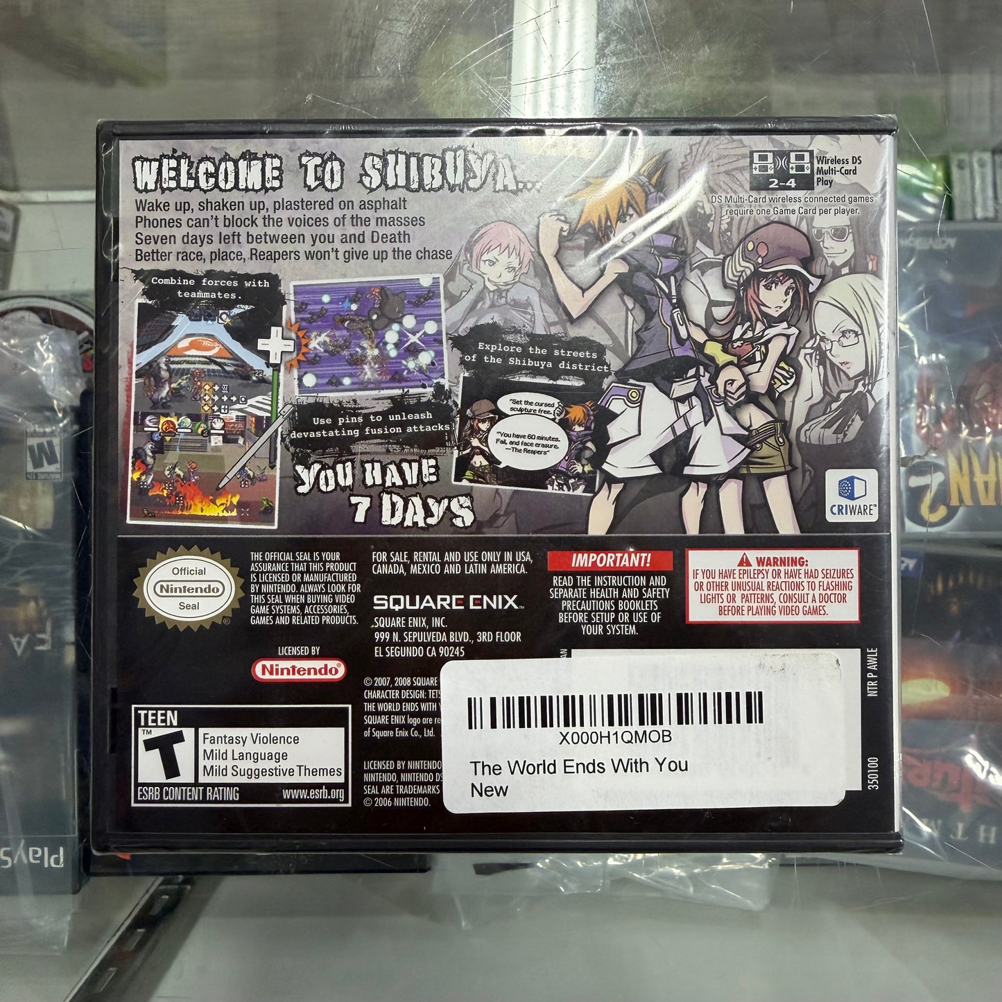 Sealed World Ends With You Nintendo DS