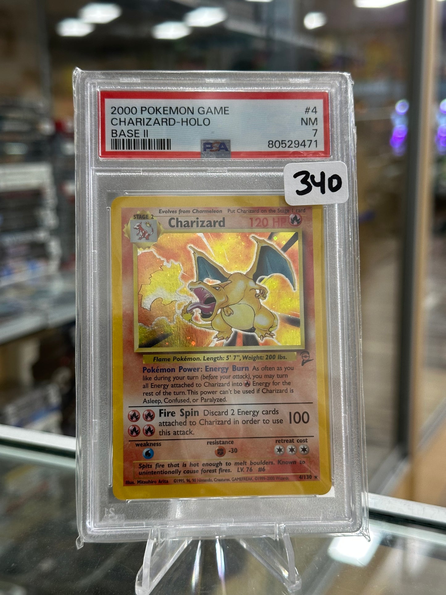 Charizard Base Set 2 Holo Rare #4 PSA 7 Pokemon Card