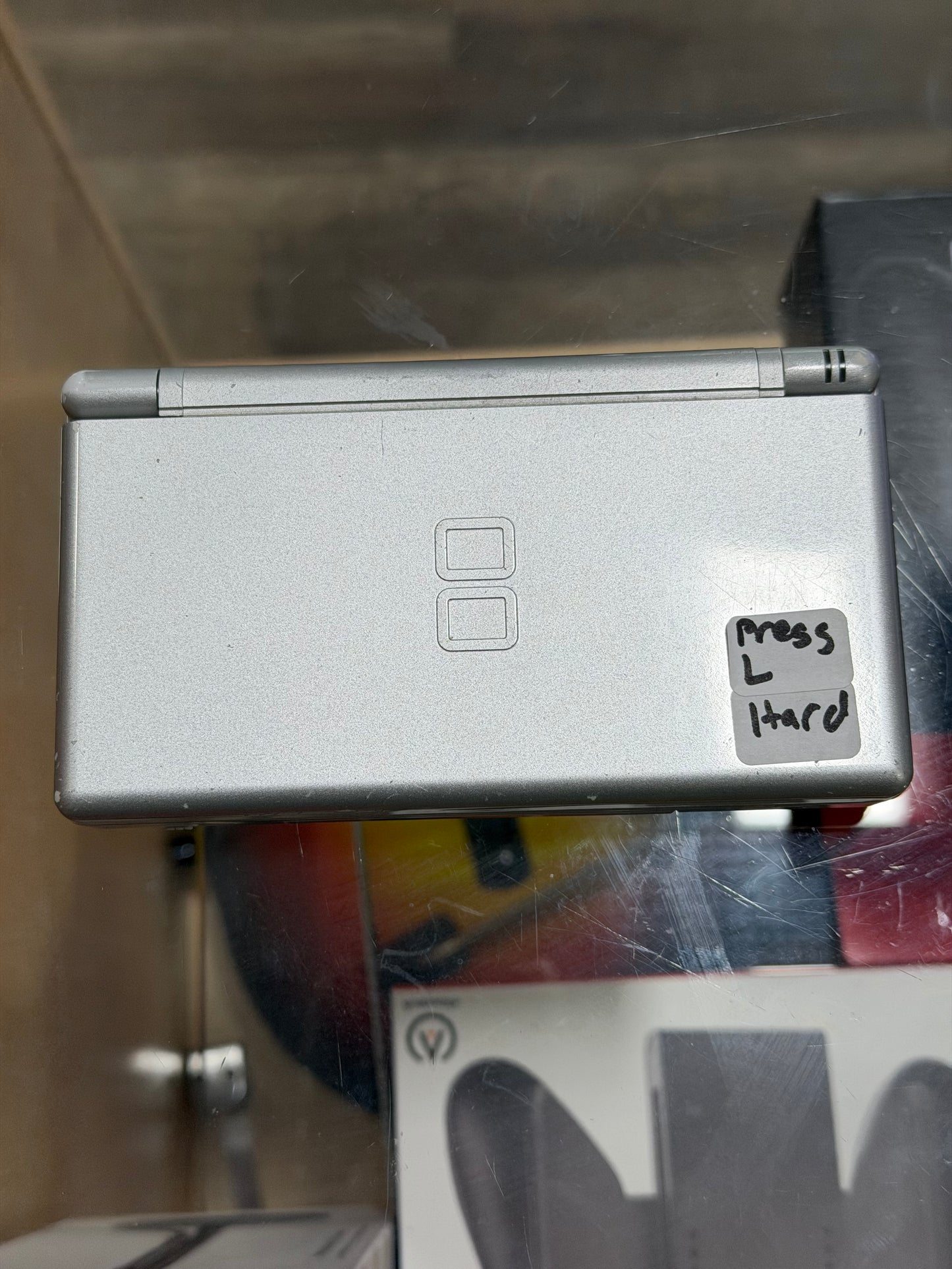 Silver Nintendo DS Lite with Charger