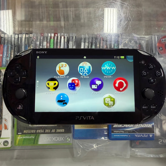 Black Playstation Vita 2000 Handheld System with Charger (JP) (Region Free)