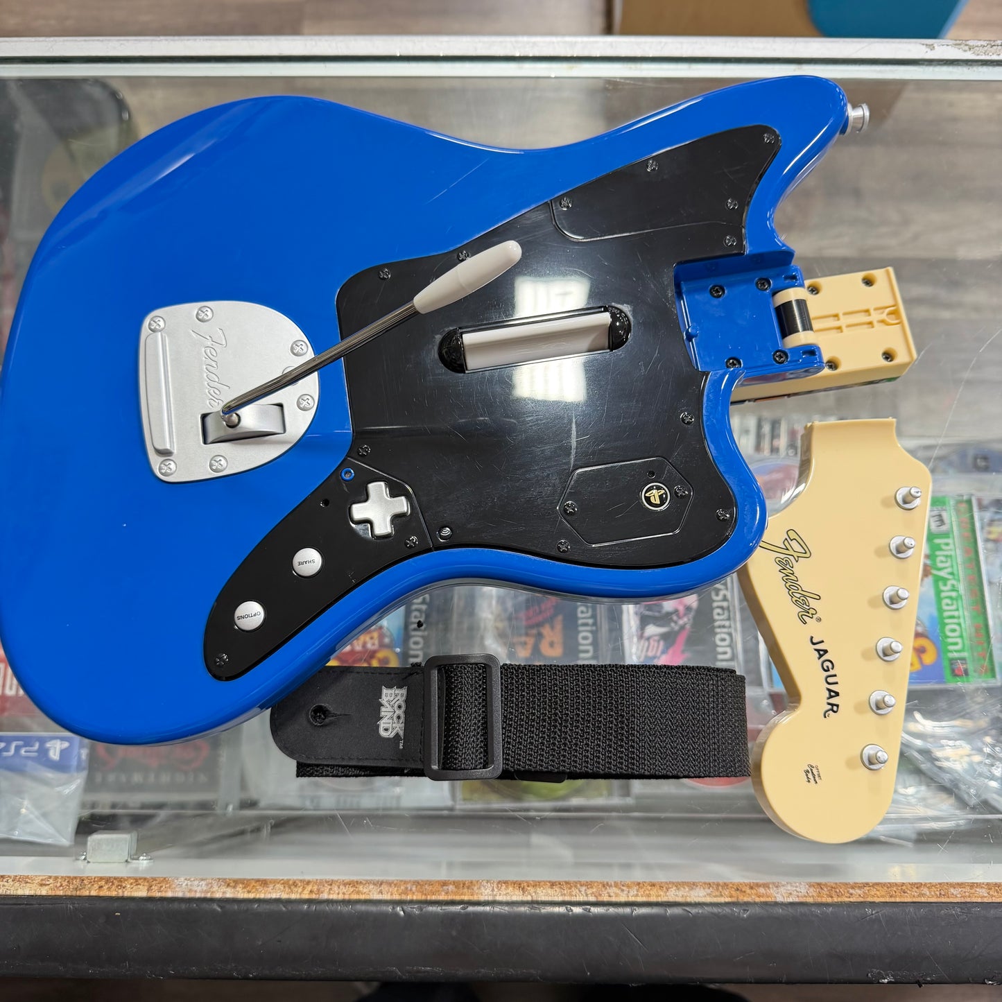 Rock Band 4 Wireless Fender Jaguar Guitar Controller BluePlayStation 4
