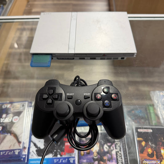 Slim Playstation 2 System [Silver] (cables controller and memory card included)(NEW LASER)