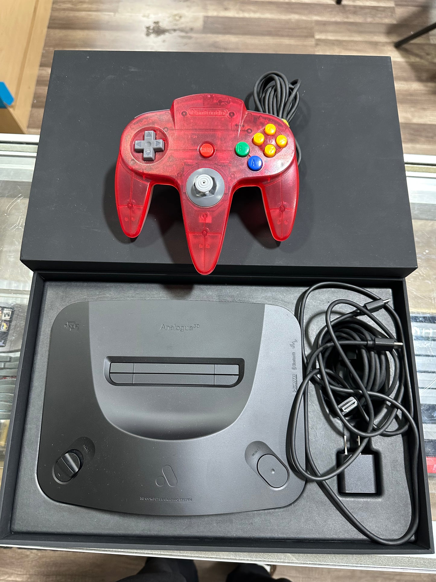 Analogue 3D N64 Black Console System Lightly Used - Ready to Play with 1 Nintendo 64 Controller