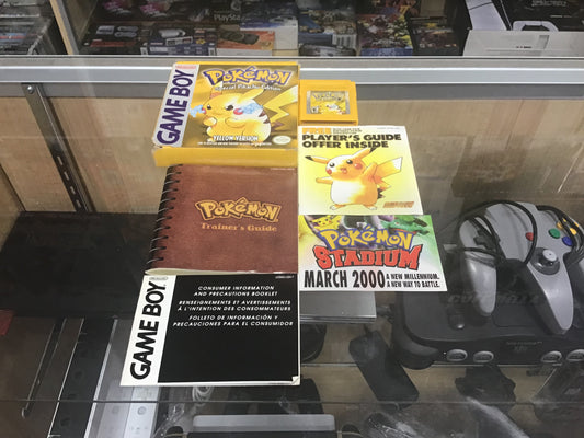 Pokémon Yellow (New Battery) (Saves) (Authentic) CIB Nintendo Gameboy