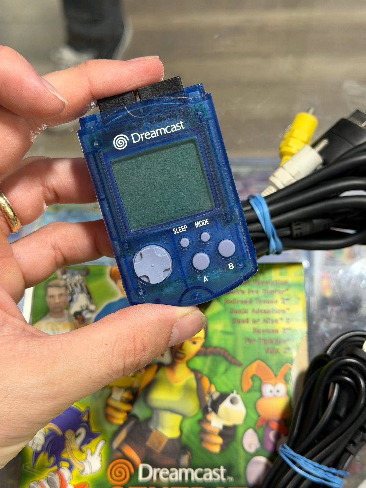 Sega Dreamcast System with Original Box with Blue VMU