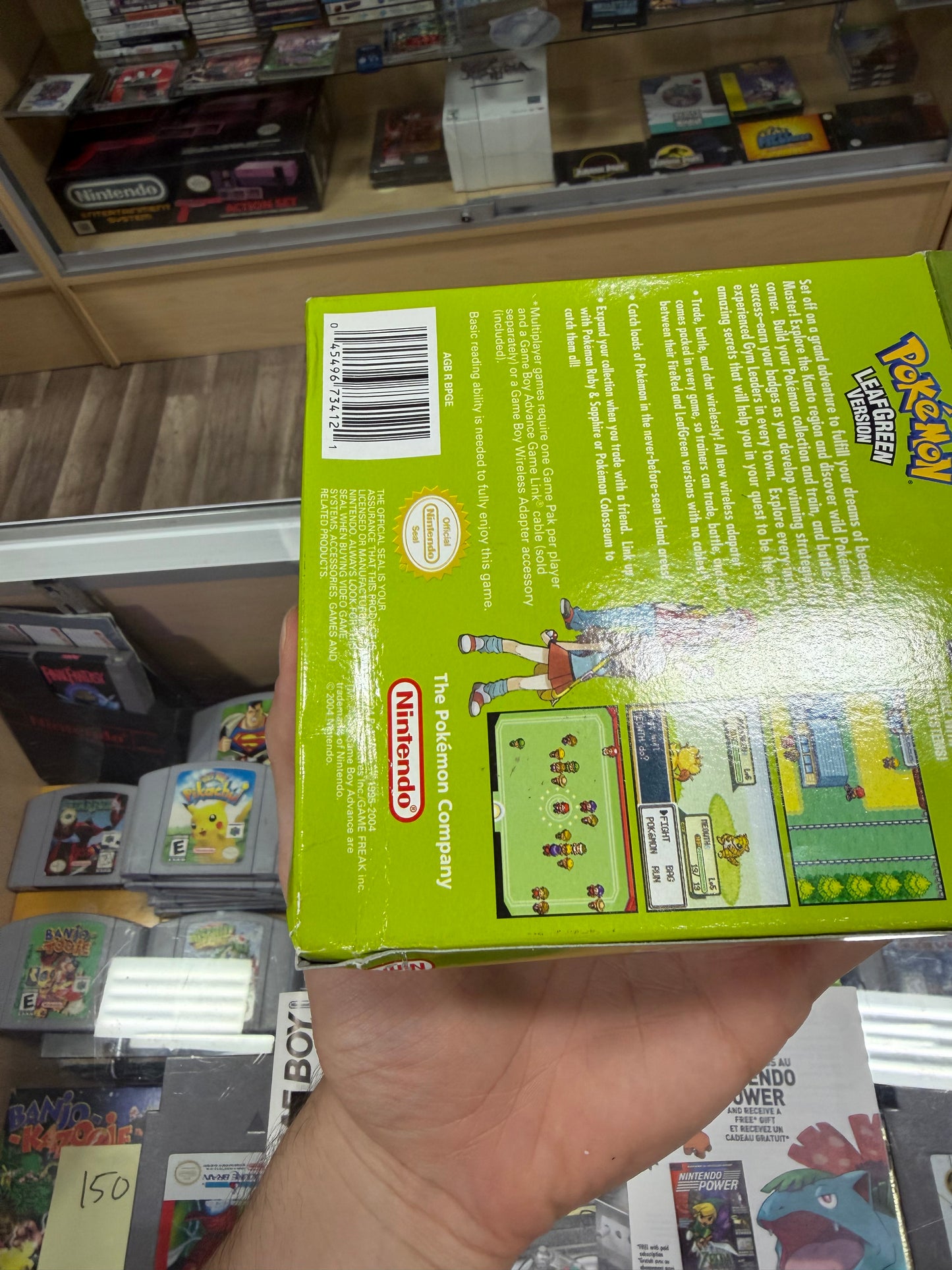 Pokémon LeafGreen (Authentic) CIB with Poster Nintendo Gameboy Advance