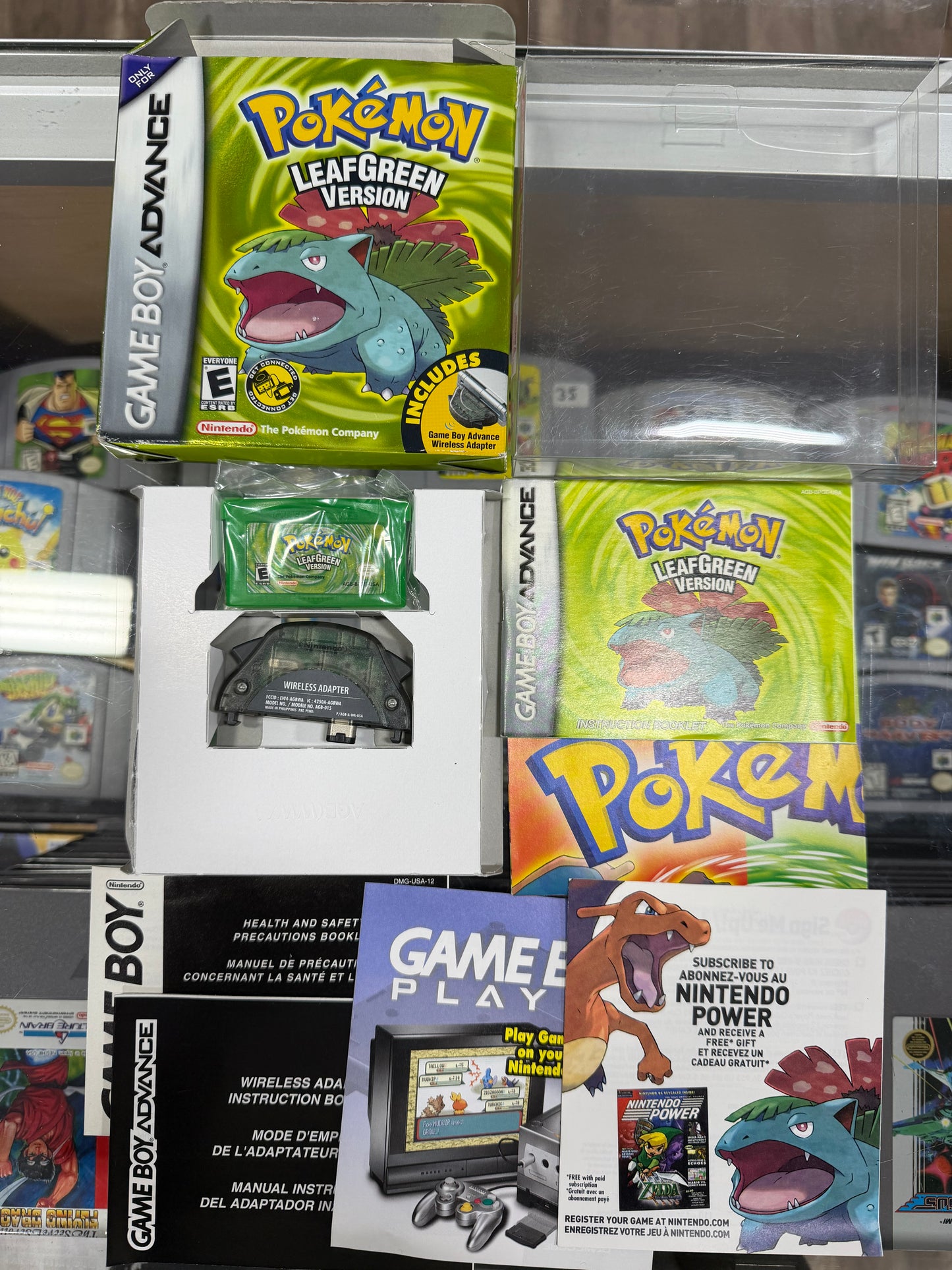 Pokémon LeafGreen (Authentic) CIB with Poster Nintendo Gameboy Advance