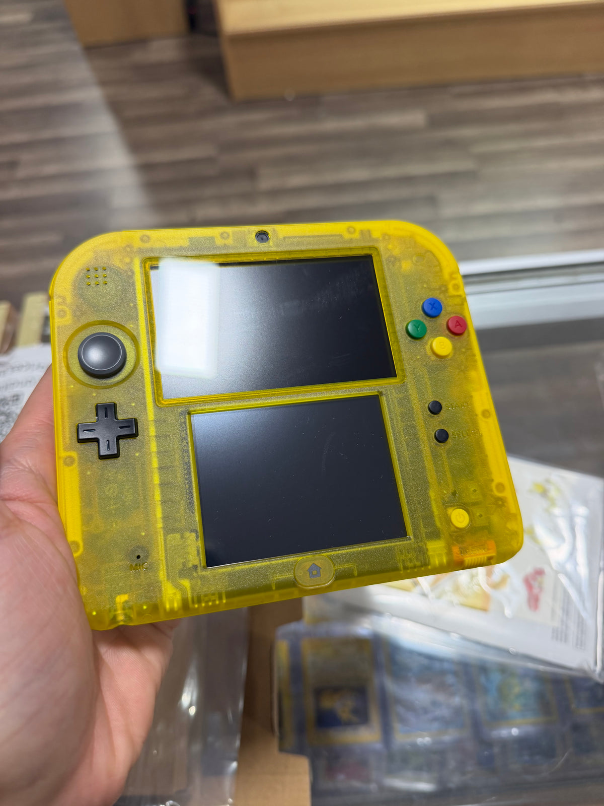 Nintendo 2DS System Pokemon Yellow Edition PAL Nintendo 3DS - Unused Stickers and Acrylic Protector