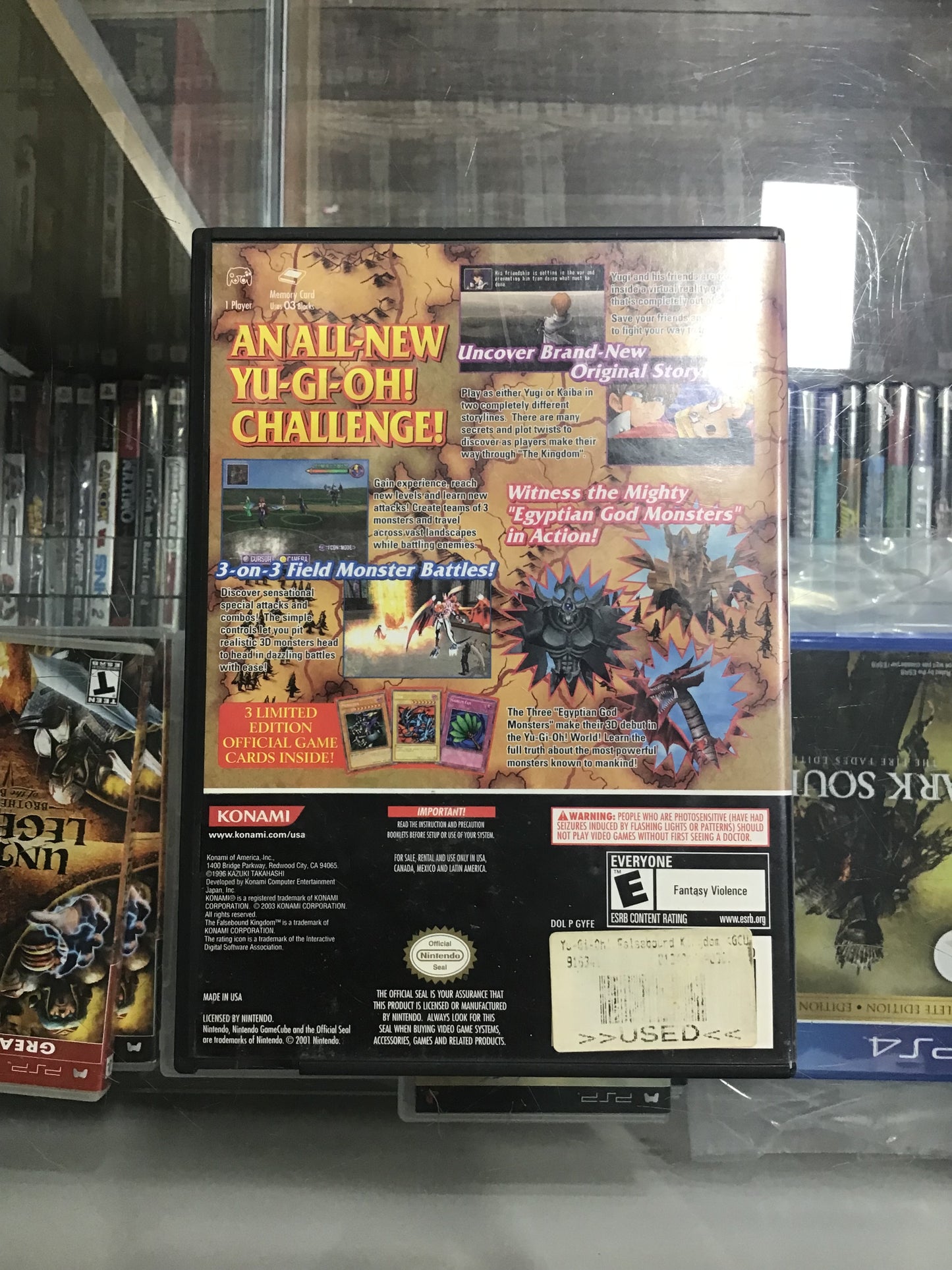 Yu-Gi-Oh The Falsebound Kingdom Nintendo GameCube Case and Manual ONLY