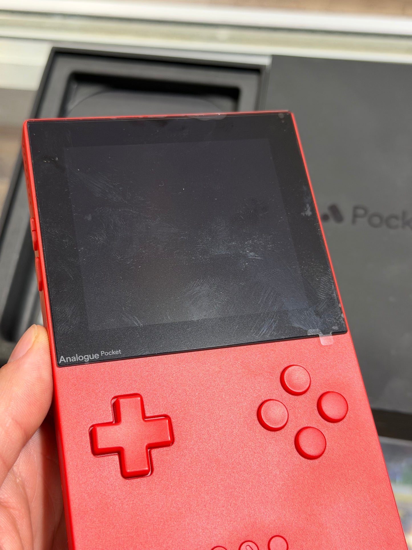 Analogue Pocket Classic Limited Edition Red System with Screen Protector and 128 GB SD Card
