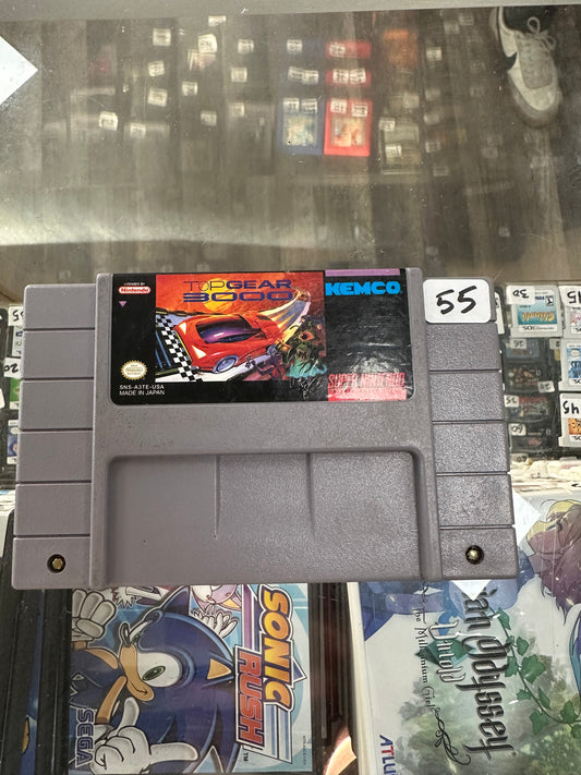 Top Gear 3000 Super Nintendo Authentic