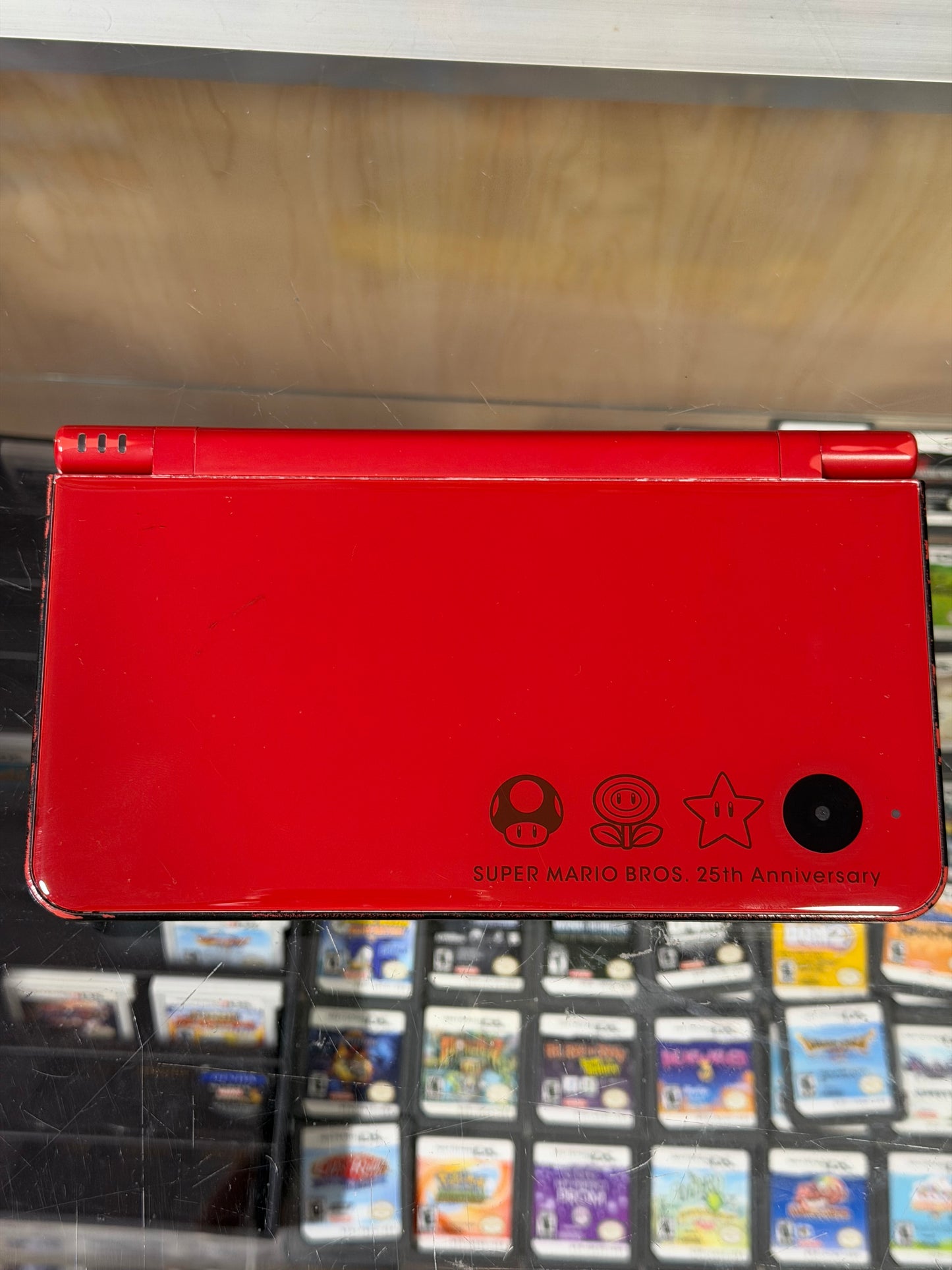 Nintendo DSi XL Red Mario System - With Digital Games