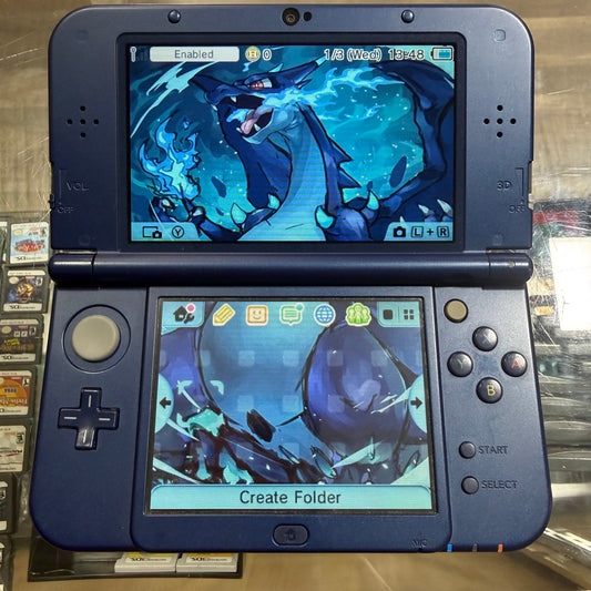New Nintendo 3DS LL Metallic Blue JP Nintendo 3DS (US Region) (Top IPS)