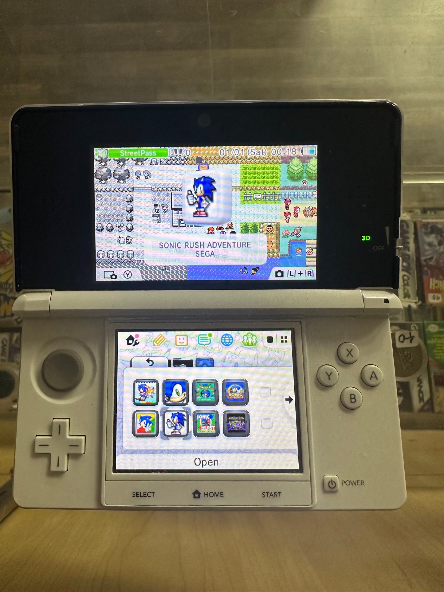 White Nintendo 3DS Handheld System (US Region) with Digital Games