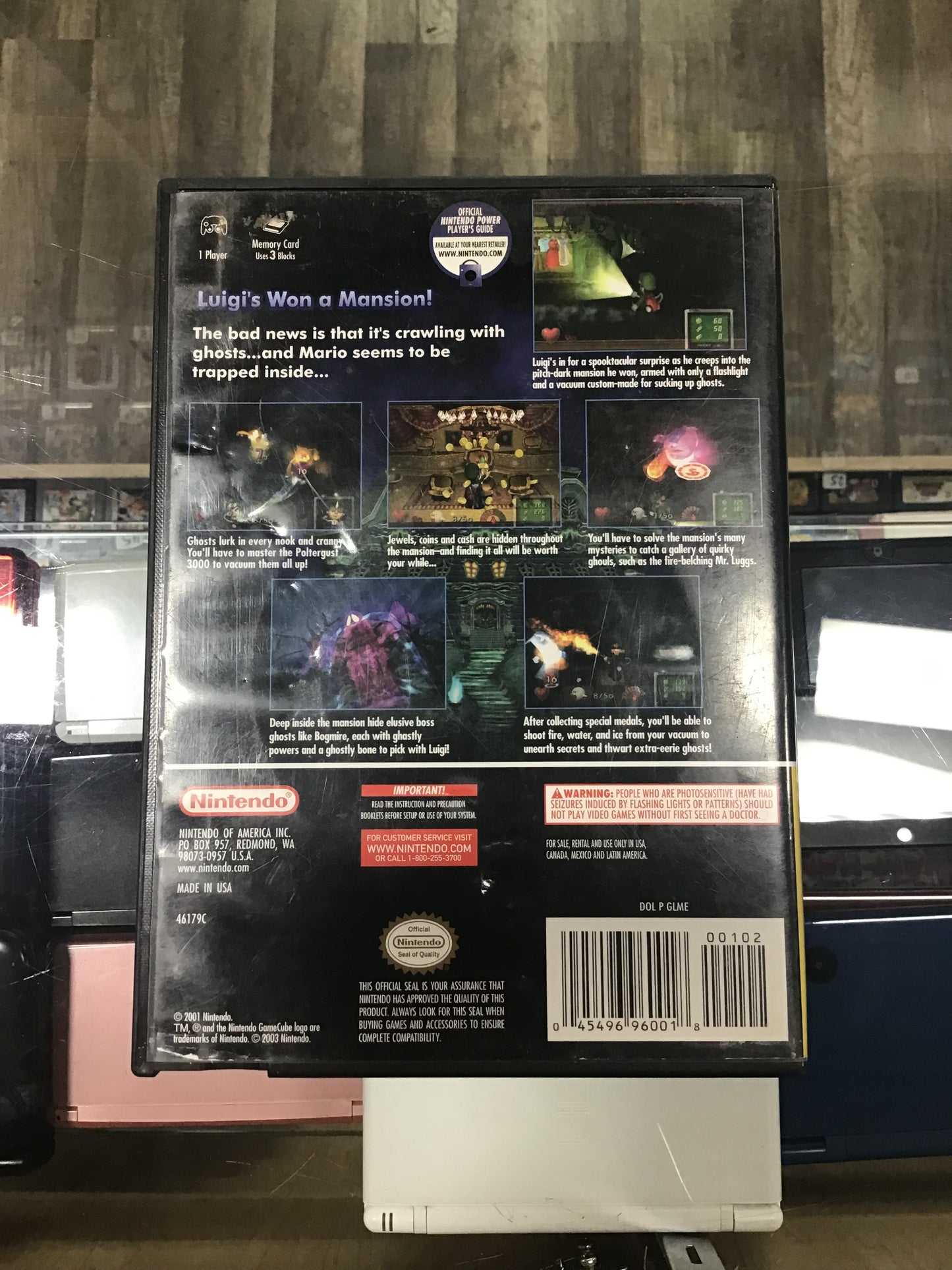 Luigi’s Mansion Player’s Choice Nintendo GameCube Case and Manual ONLY