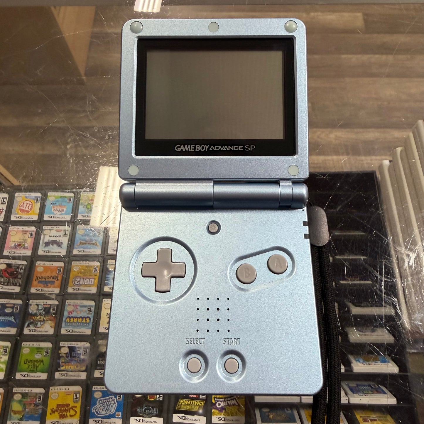 Pearl Blue Gameboy Advance SP System (Charger included)