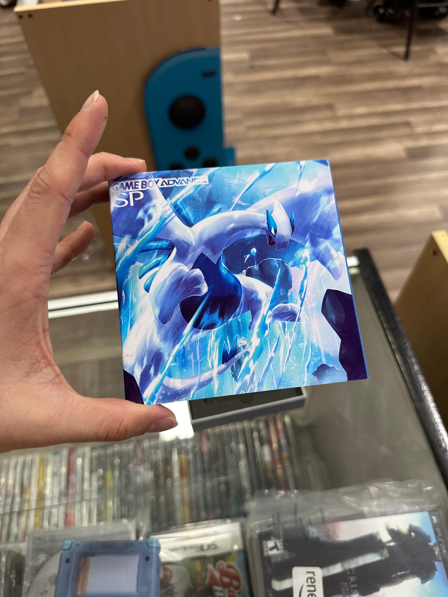 Nintendo Gameboy Advance SP Lugia Themed IPS mod and USB-C mod